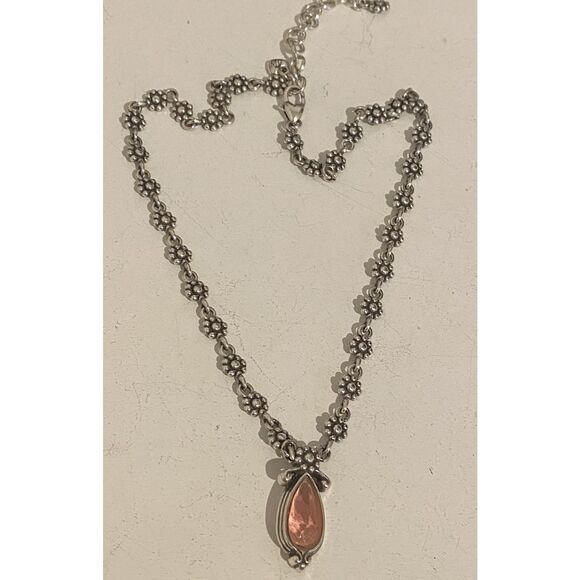 Brighton La Vie En Rose Reversible Pink Crystal Pendant Necklace - Picture 3 of 5